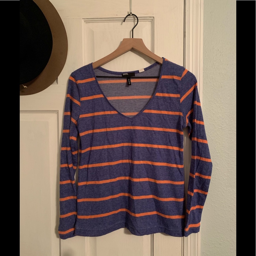 BDG Striped Long-sleeve Shirt